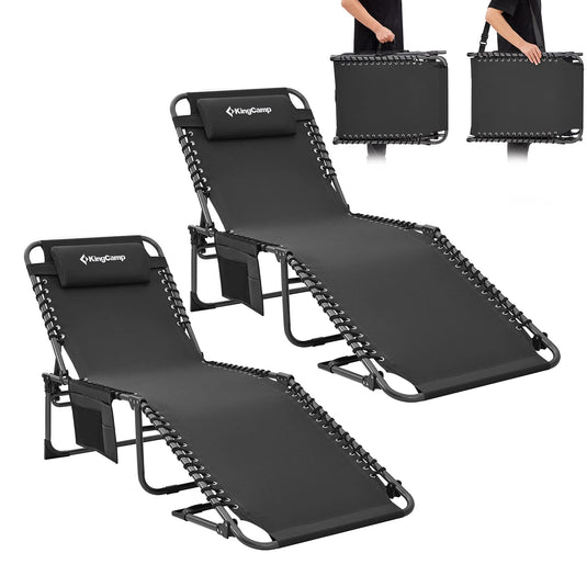 KingCamp 5 Position Outdoor Chaise Lounge Chair