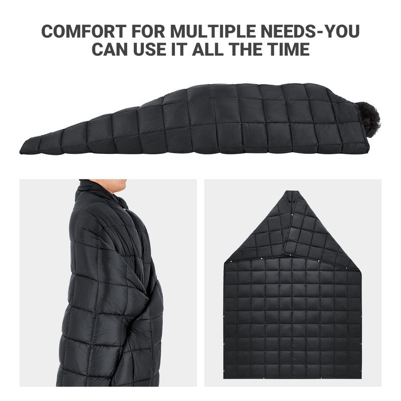 Load image into Gallery viewer, KingCamp Ultra Light Camping Blanket Black
