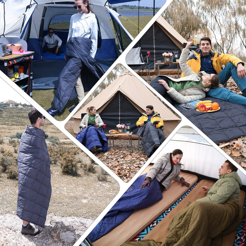 Load image into Gallery viewer, KingCamp Ultra Light Camping Blanket Black
