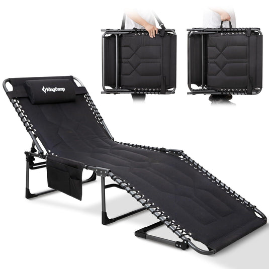 KingCamp MAGNOLIA B20 Folding Oversized Lounge Chair for Patio, Beach, Yard