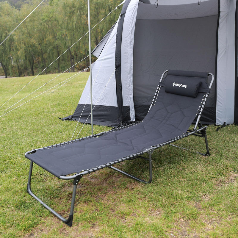 Load image into Gallery viewer, KingCamp Oversized Comfort 3-folding Lounge Chair Easy Fold and Carry
