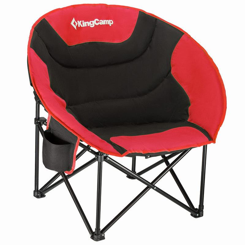 Load image into Gallery viewer, KingCamp Moon Camping Chair Oversized Padded Round Saucer Chairs with Cup Holder
