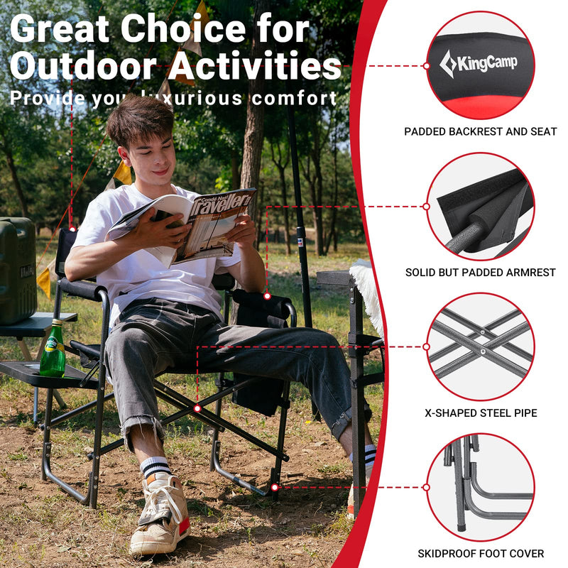 Load image into Gallery viewer, KingCamp Comfort Folding Director&#39;s Chair
