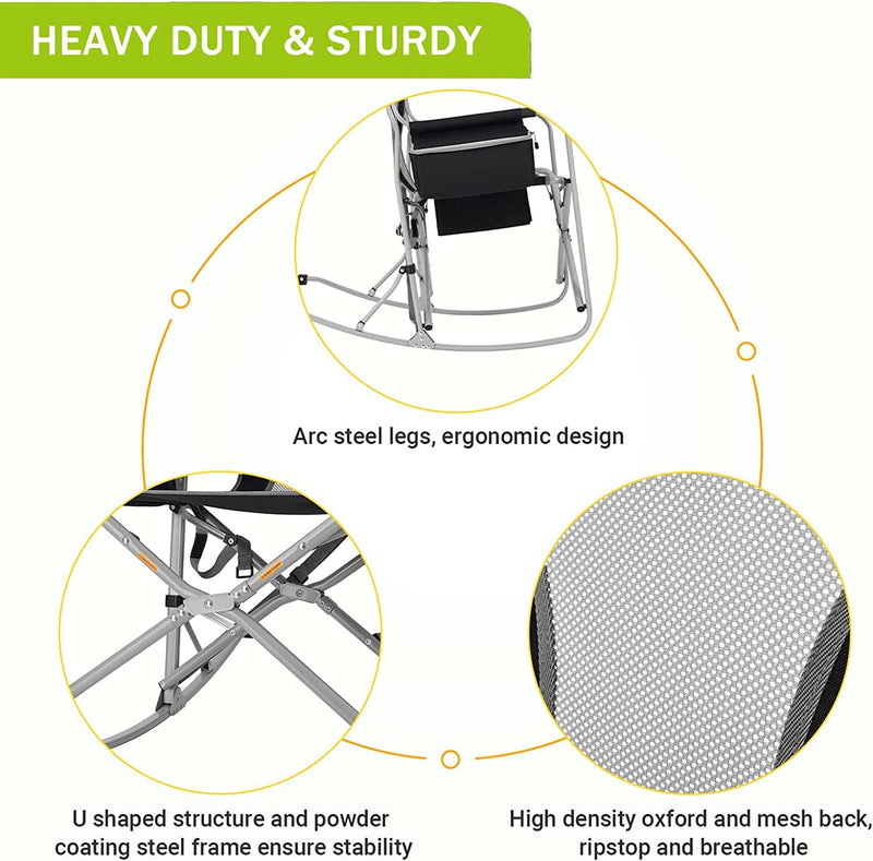 Load image into Gallery viewer, FUNDANGO Rocking Director Chair Heavy Duty and Sturdy
