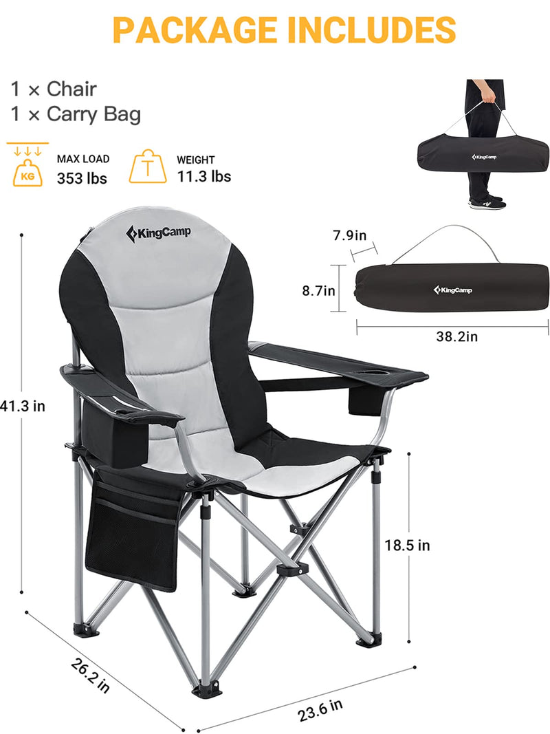 Load image into Gallery viewer, KingCamp SIMPSON Comfort Armchair Set of 2 Heavy Duty Camping Chair
