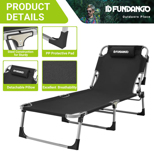 FUNDANGO CLASSIC Folding Lounge Chair and Camping Bed