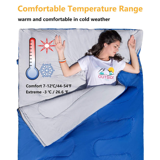 schlafsack extreme cold KingCamp OXYGEN 250D Schlafsack-Umschlag mit Doppelkapuze – BRoadout