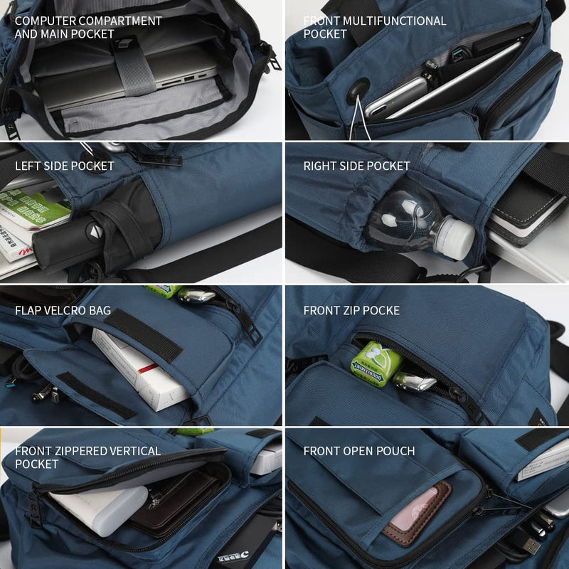 Load image into Gallery viewer, Mens Messenger Bag Waterproof Briefcases for Travel Work
