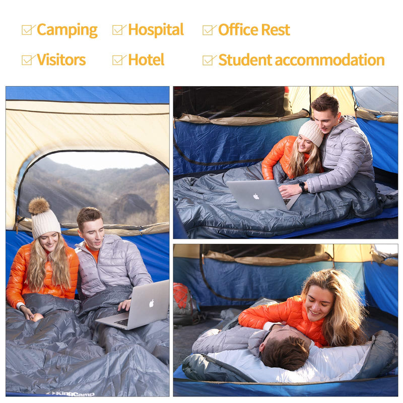 Load image into Gallery viewer, KingCamp OXYGEN 250D Sleeping Bag-Envelope With Double Hood
