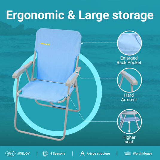 WEJOY Tall Beach Chair Tall Beach Chair