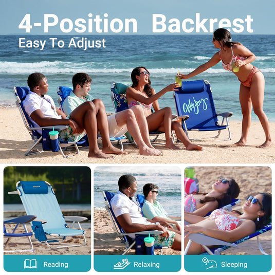 WEJOY Adjustable Beach Chair Set of 2