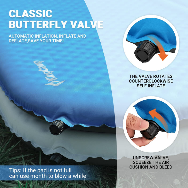 Load image into Gallery viewer, KingCamp DELUXE DOUBLE Double Self-inflatable Pad
