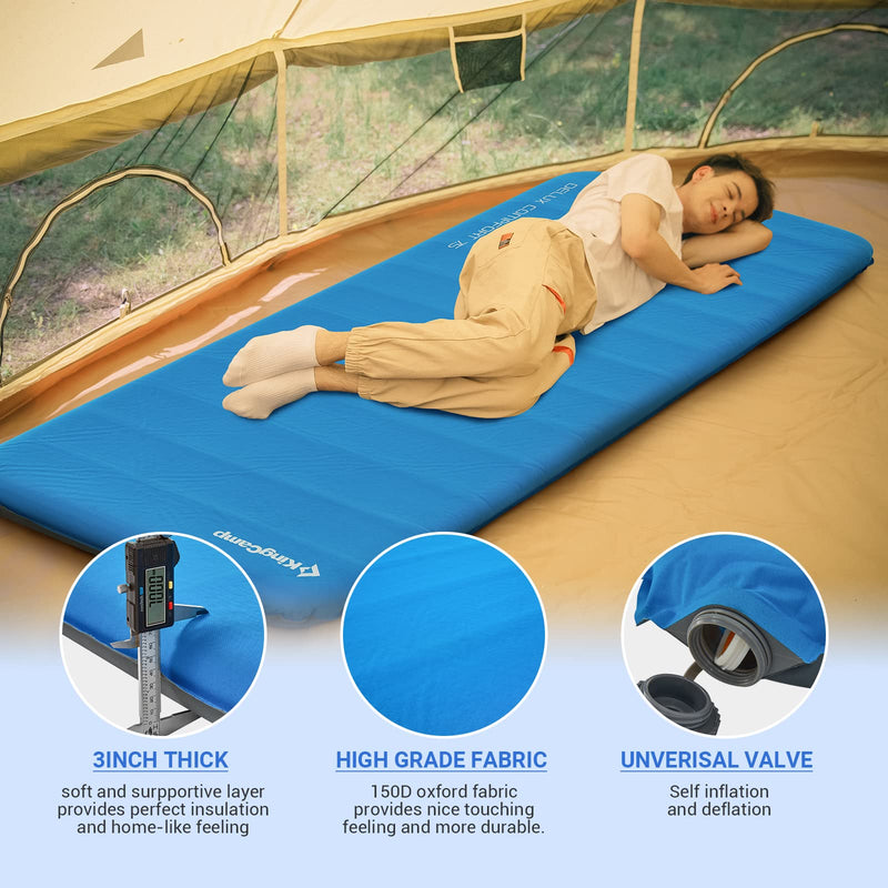 Load image into Gallery viewer, KingCamp DELUXE WIDE Self-inflatable Pad
