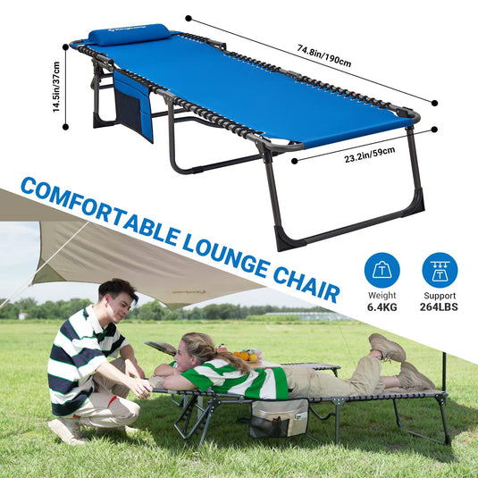 KingCamp BERLIN Classic Adjustable Cot Lounge Chair