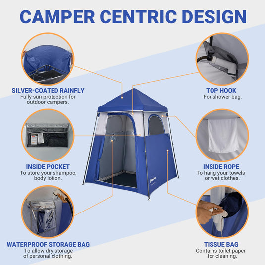 KingCamp Outdoor Shower Tents for Camping Portable Instant Pop Up Privacy Tent