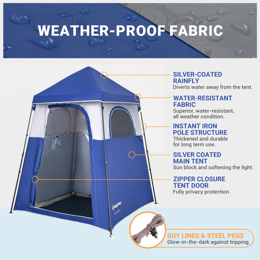 KingCamp Outdoor Shower Tents for Camping Portable Instant Pop Up Privacy Tent