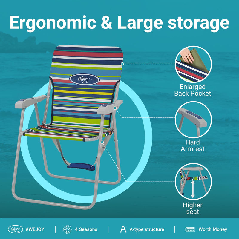 Load image into Gallery viewer, WEJOY Beach Chair Set of 2
