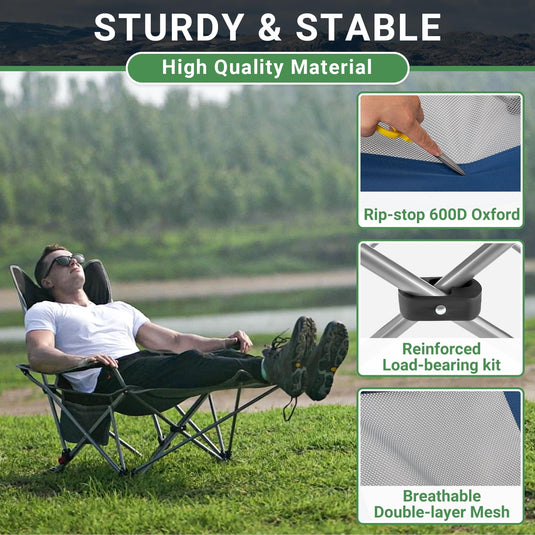 WEJOY FOLDING RECLINER CHA Folding Chair Blue
