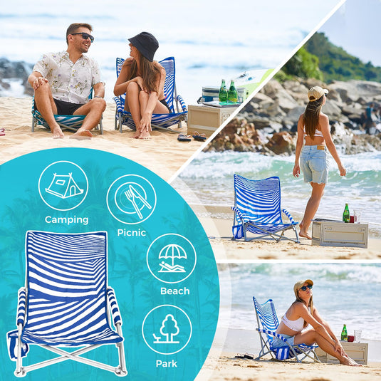 WEJOY Quick-up Beach Chair Striped