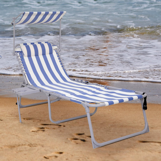 WEJOY Cool Lounge Chair Plus Folding Chaise Lounge Chair with Adjustable Back