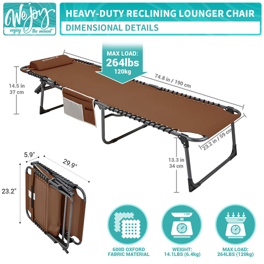 WEJOY 3-Folding Lounge Chair