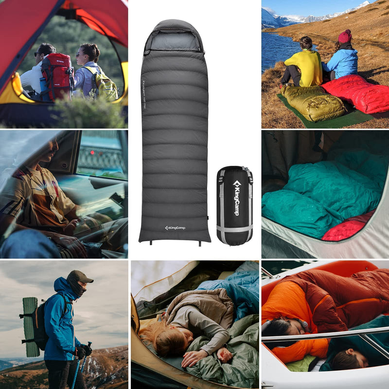 Load image into Gallery viewer, KingCamp FAVOURER 470/700MIX Down Sleeping Bag-Envelope With Hood
