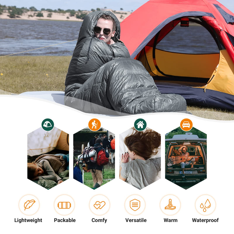 Load image into Gallery viewer, KingCamp PROTECTOR 400 Down Mummy Sleeping Bag
