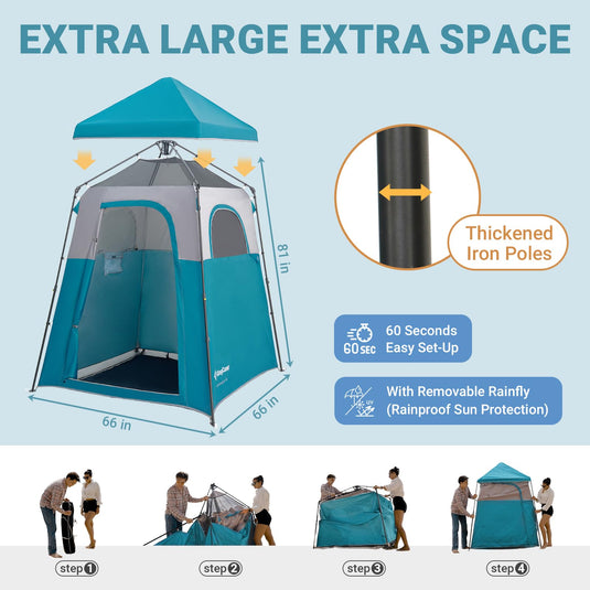 KingCamp Outdoor Shower Tents for Camping, Portable Instant Pop Up Privacy Tent