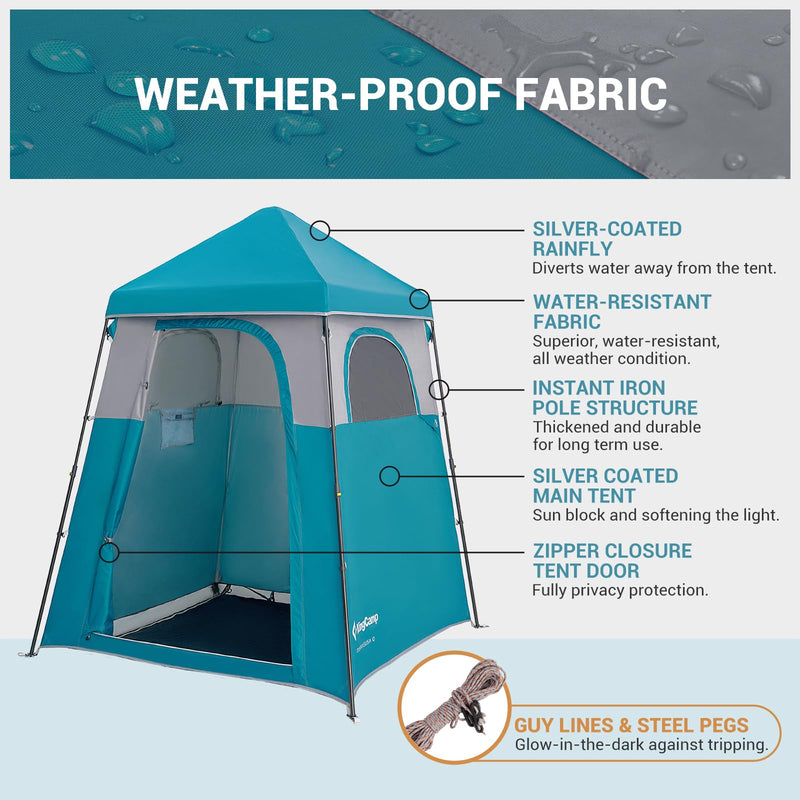 Load image into Gallery viewer, KingCamp Outdoor Shower Tents for Camping, Portable Instant Pop Up Privacy Tent
