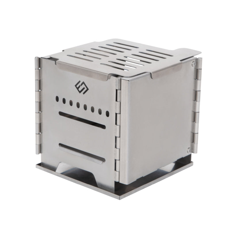 Load image into Gallery viewer, Cook&#39;n&#39;Escape Ultralight Wood Stove – Portable Titanium Grill &amp; Secondary Burn Camp Stove
