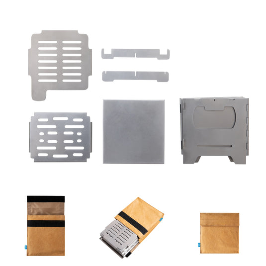 Cook'n'Escape Ultralight Wood Stove – Portable Titanium Grill & Secondary Burn Camp Stove