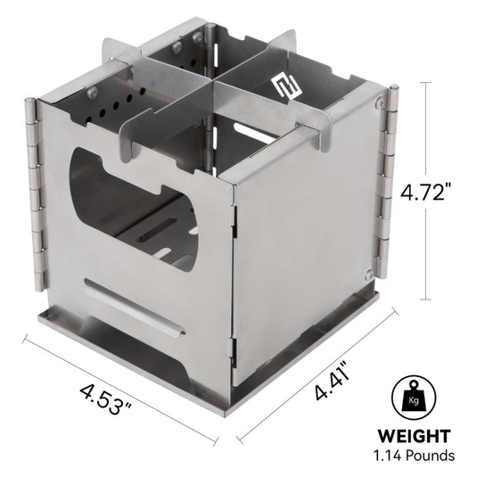 Cook'n'Escape Ultralight Wood Stove – Portable Grill & Secondary Burn Camp Stove