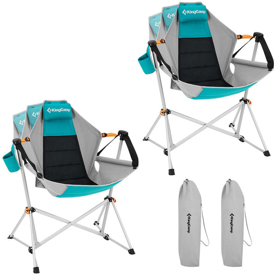 KingCamp Portable Swing Recliner Chair with Pillow