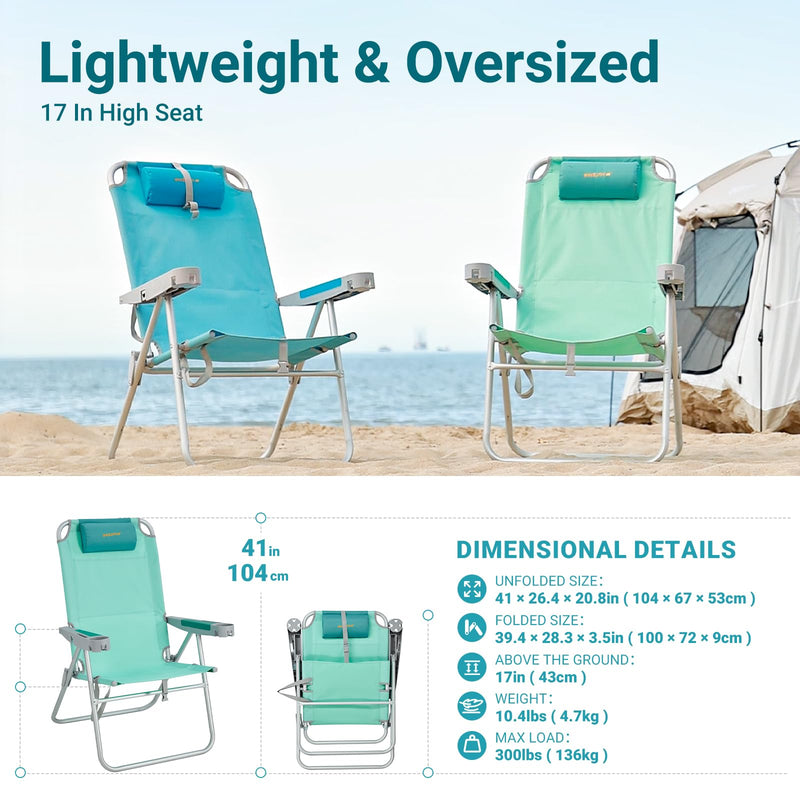 Load image into Gallery viewer, WEJOY Adjustable Beach Chair H Set of 2
