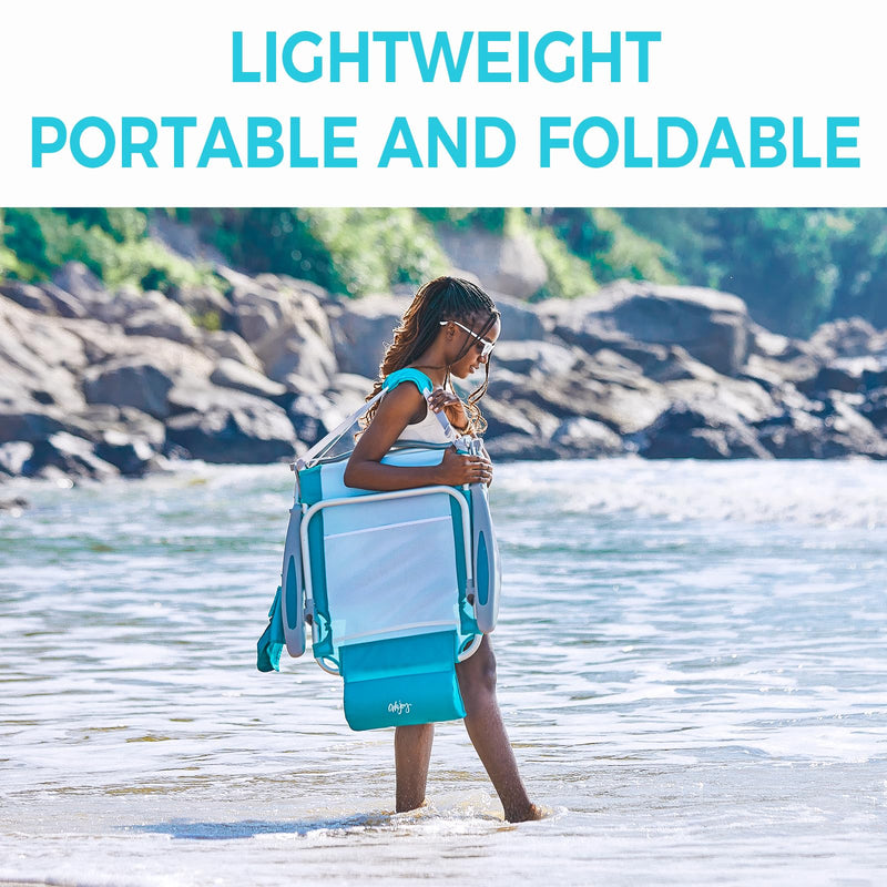 Load image into Gallery viewer, WEJOY Adjustable Beach Chair Set of 2 Cyan
