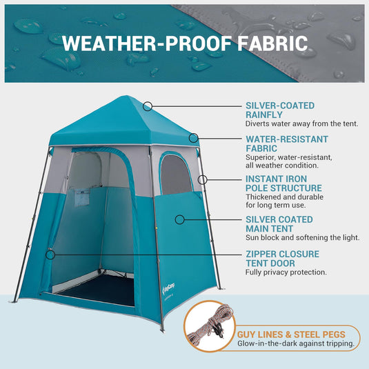 KingCamp Outdoor Shower Tents for Camping Portable Instant Pop Up Privacy Tent