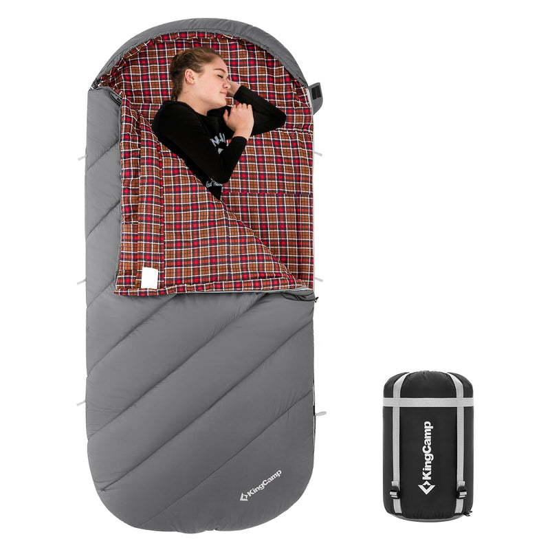 Load image into Gallery viewer, KingCamp FREESPACE 250 3-Season Plus Size Camping Sleeping Bag
