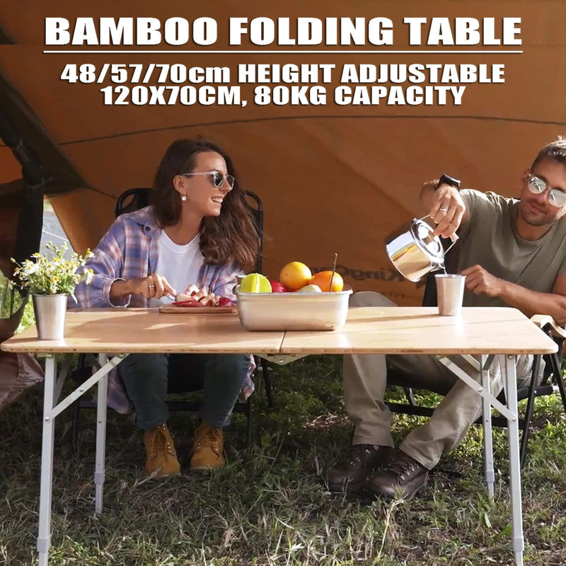 Load image into Gallery viewer, KingCamp 2-Folded Bamboo Table
