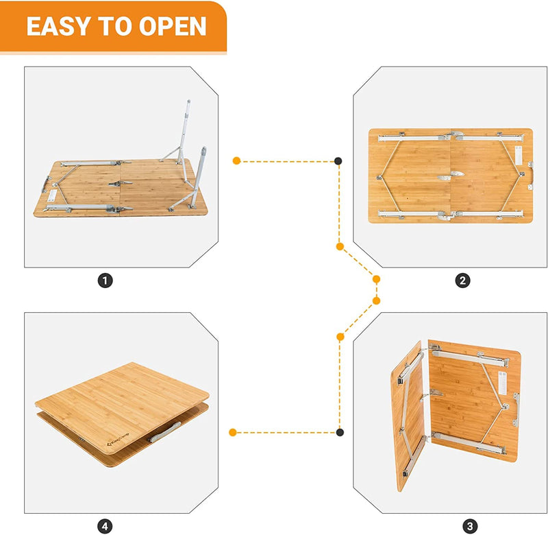 Load image into Gallery viewer, KingCamp 2-Folded Bamboo Table
