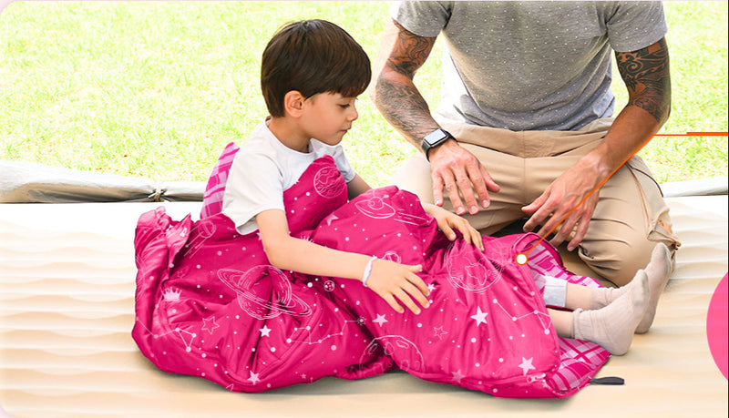 Load image into Gallery viewer, KingCamp Galaxy Zoo C 300 Kids Sleeping Bag – Adjustable Length
