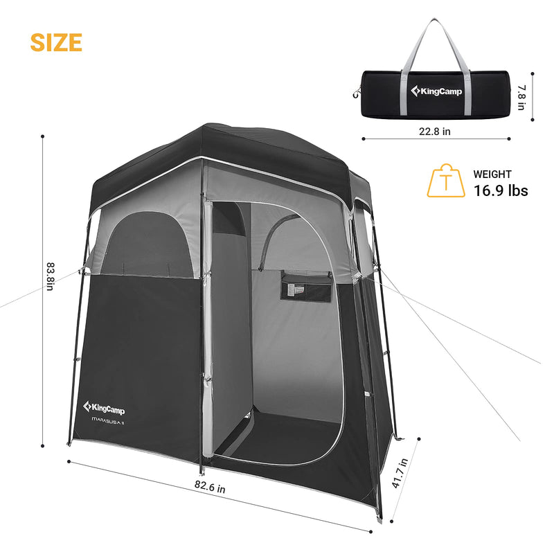 Load image into Gallery viewer, KingCamp MARASUSA Double Shower Tent
