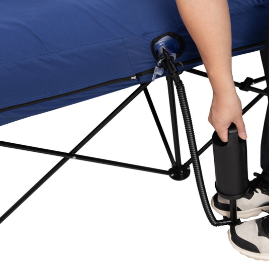 FUNDANGO CloudPio D2 Queen Camping Cot with Detachable Air Mattress | 2-Person Oversized Folding Double Bed, 700lb Capacity Portable Outdoor Cot