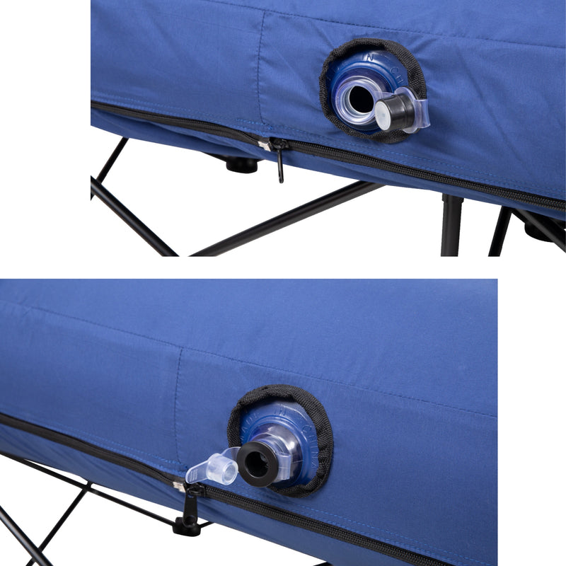 Load image into Gallery viewer, FUNDANGO CloudPio D2 Queen Camping Cot with Detachable Air Mattress | 2-Person Oversized Folding Double Bed, 700lb Capacity Portable Outdoor Cot
