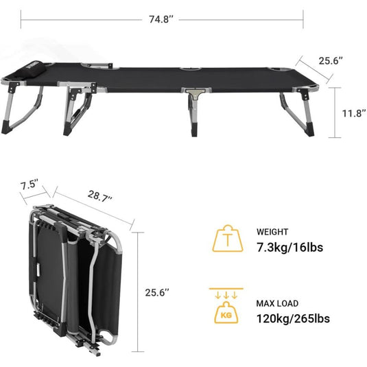 FUNDANGO CLASSIC Folding Lounge Chair and Camping Bed