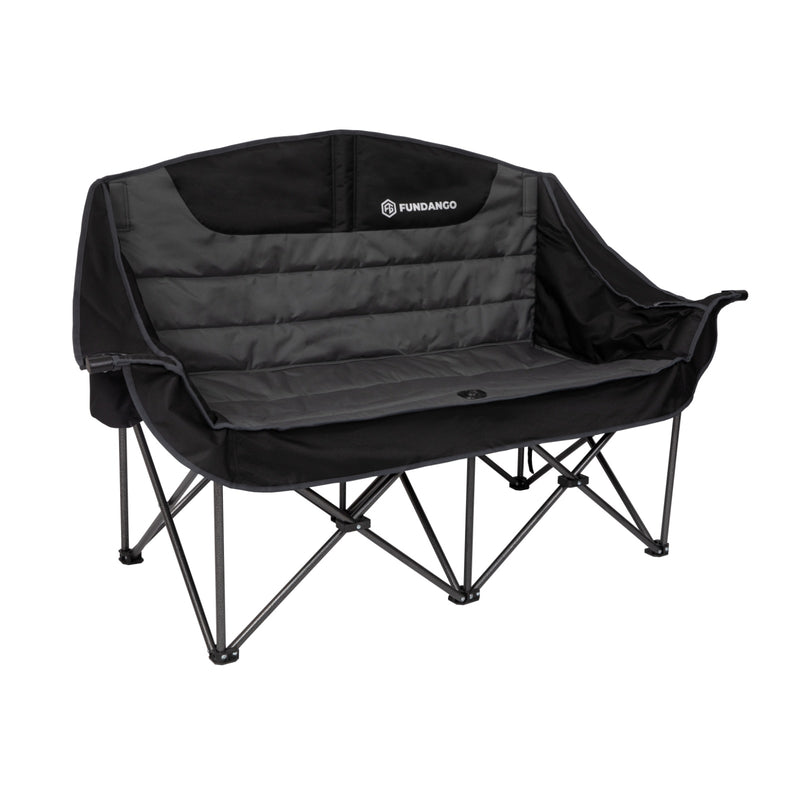 Load image into Gallery viewer, FUNDANGO Horizon Bliss P2 Double Folding Camping Loveseat | 2-Person Padded Outdoor Couch with Cup Holders Heavy Duty 880lb Capacity
