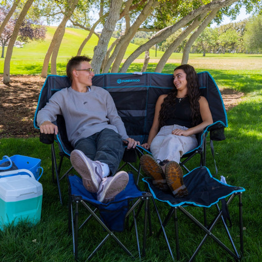 FUNDANGO 2-Person Oversized Padded Loveseat with Cooler