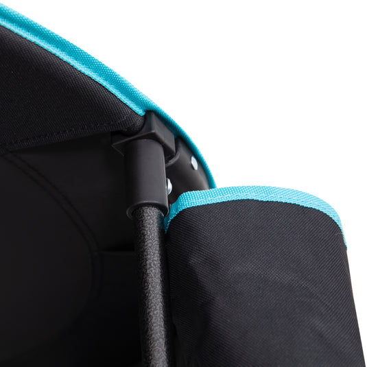 FUNDANGO EasyCamp D70 Double-Deck Tailgate Table | Portable Round Camping Table with Cup Holders & Side Pockets