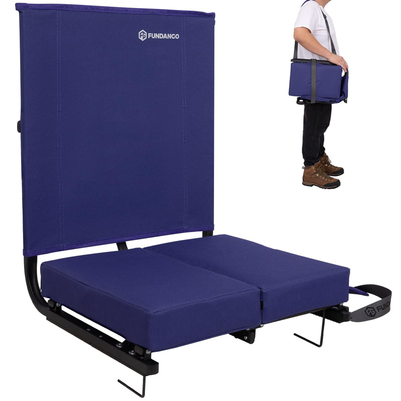 Load image into Gallery viewer, FUNDANGO Extra Wide Stadium Seat with Back Support - XL Bleacher Chair Perfect for Big and Tall Fans
