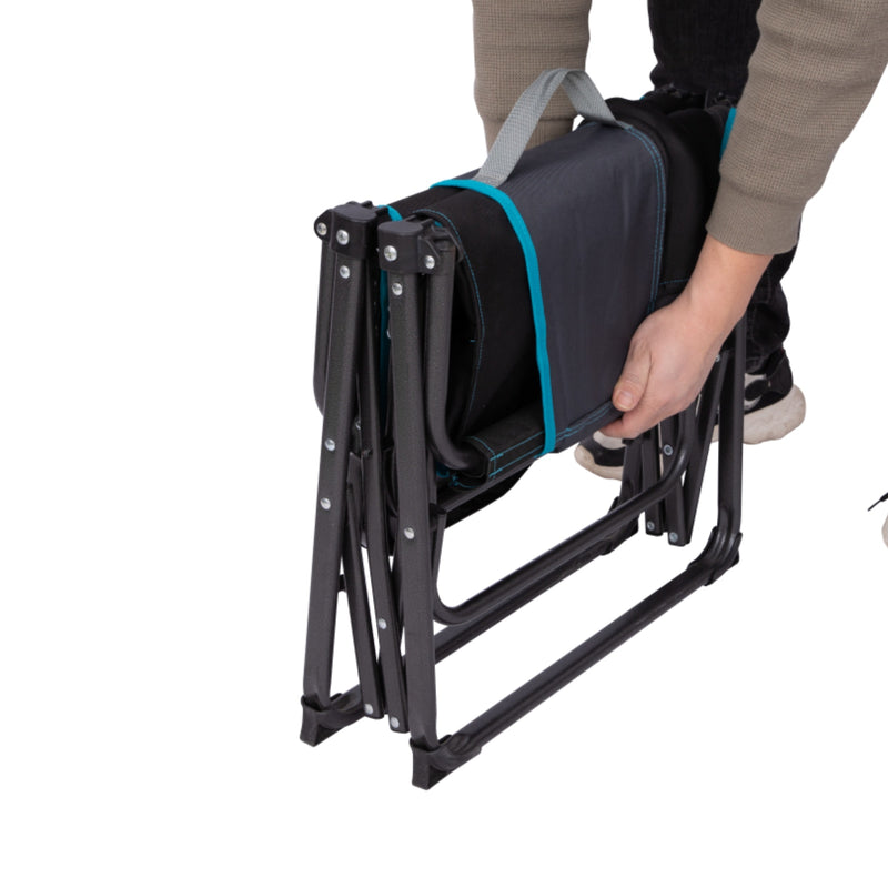 Load image into Gallery viewer, FUNDANGO FoldPro Refine L Director Chair with Side Table | Heavy Duty 440lb Capacity Camping Chair
