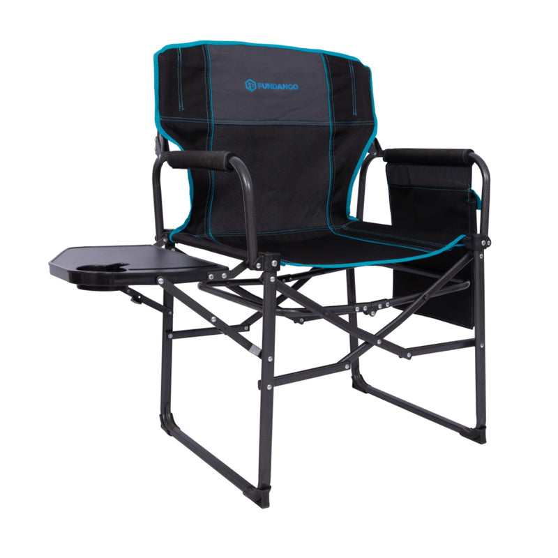 Load image into Gallery viewer, FUNDANGO FoldPro Refine L Director Chair with Side Table | Heavy Duty 440lb Capacity Camping Chair
